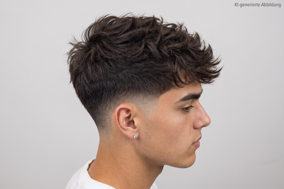 Fade Cut Maschinenschnitt, KI-generierte Abbildung